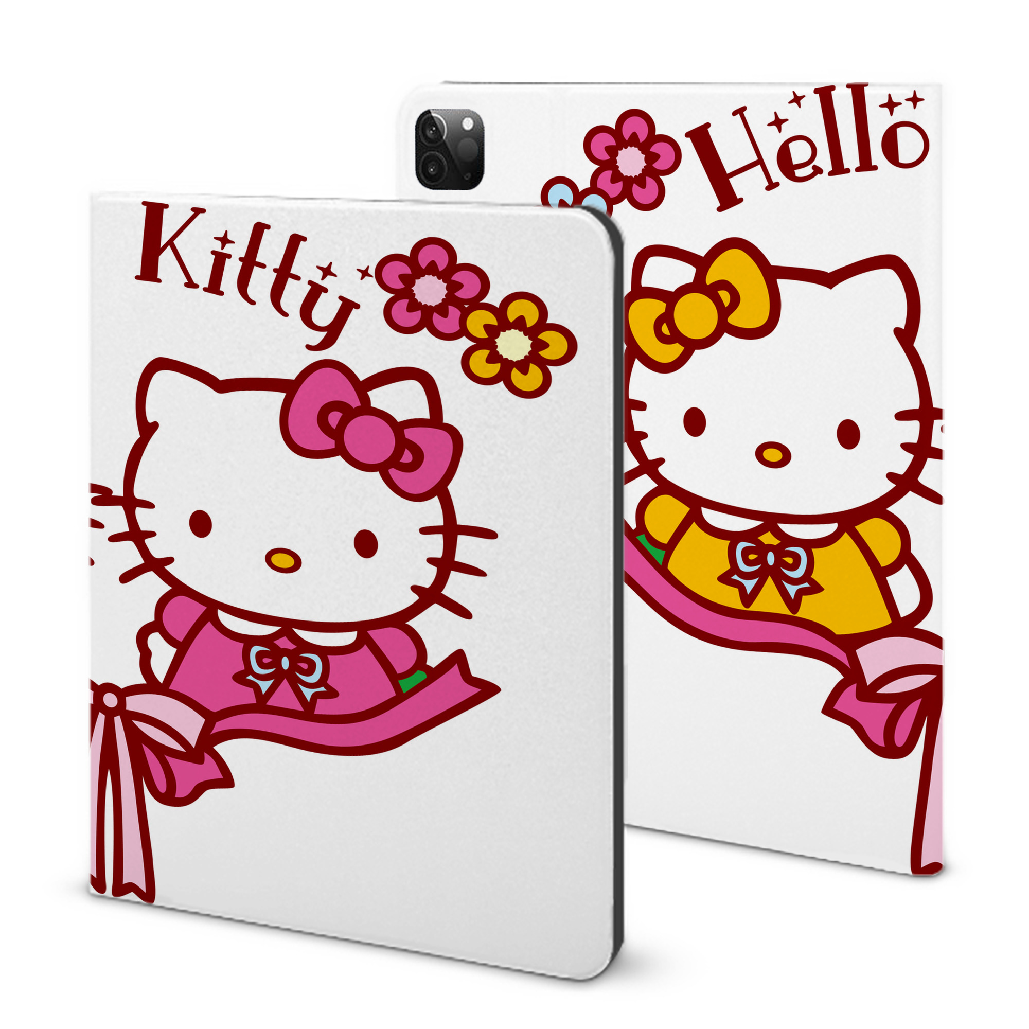 （画像用） Hello Kitty ハローキティ IPadケース ペンホルダー付き ブックスタイルデザイン
